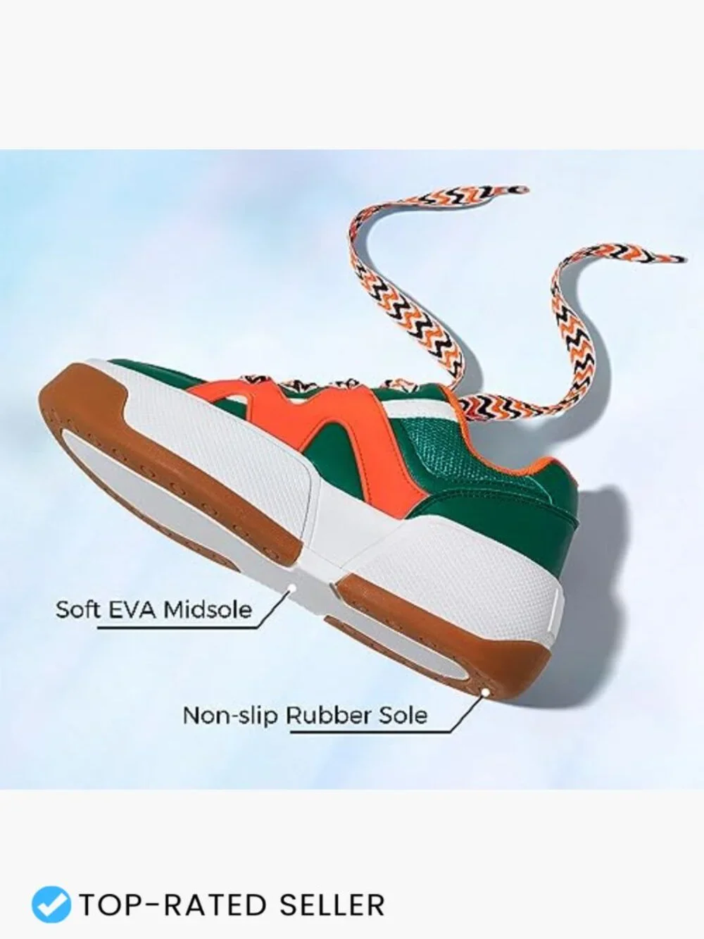 Platform Fashion Sneakers Thick Sole Lace-Up Comfortable Casual Walking Shoes